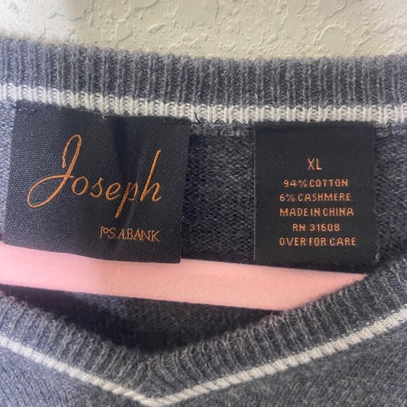 Joseph A. Bank Cashmere‎ Blend Sweater Mens XL Pullover Preppy Career - Picture 2 of 8
